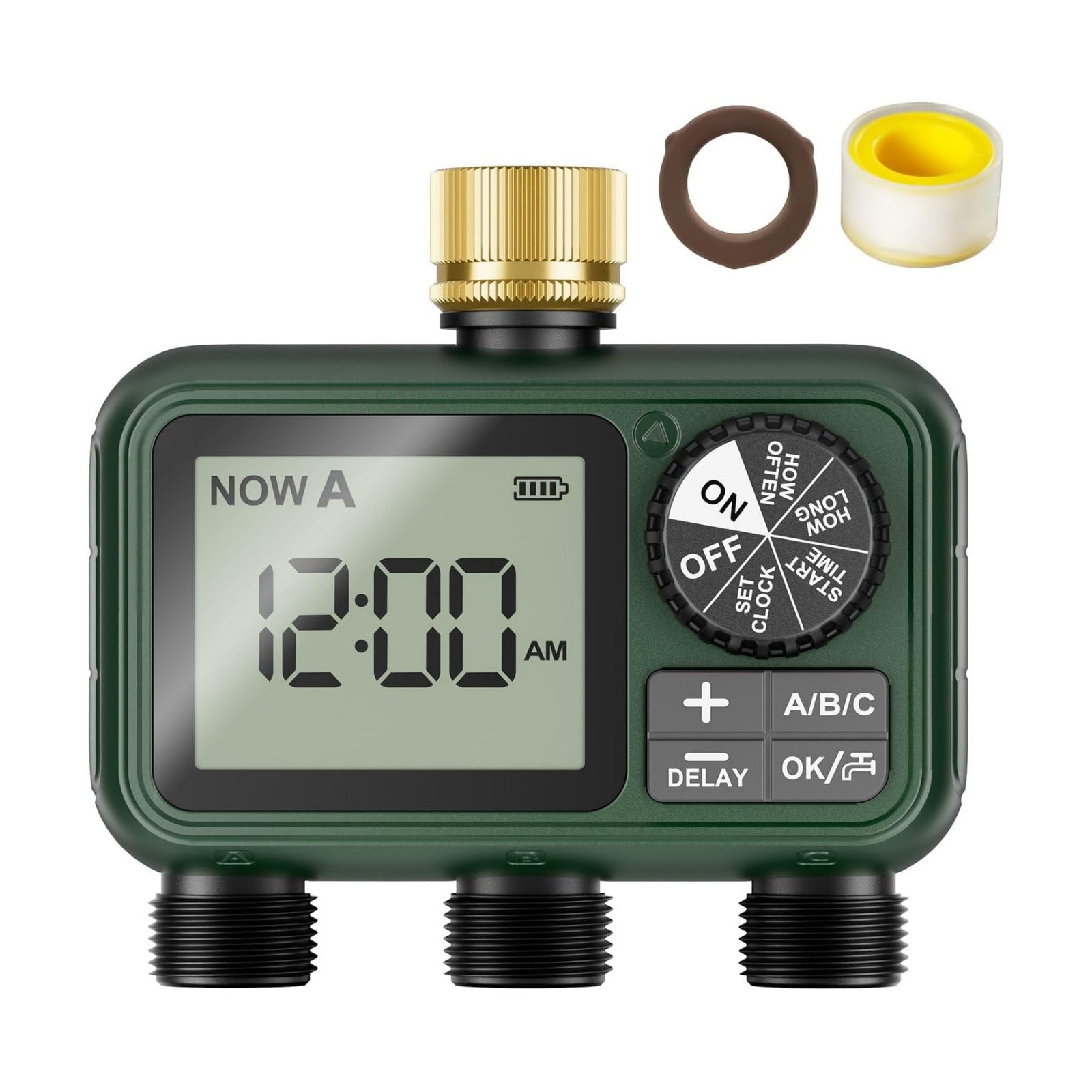Water Timer for Outdoor Garden Hose, Sprinkler Timer for Garden | Faucet with Auto/Manual/Rain Delay Mode, Sprinkler