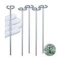 8 Inch Circle Top Landscape Staples, 100Pcs 8 Gauge Galvanized Steel Heavy Duty Gardn Stakes for Outdoor Gardening Weed