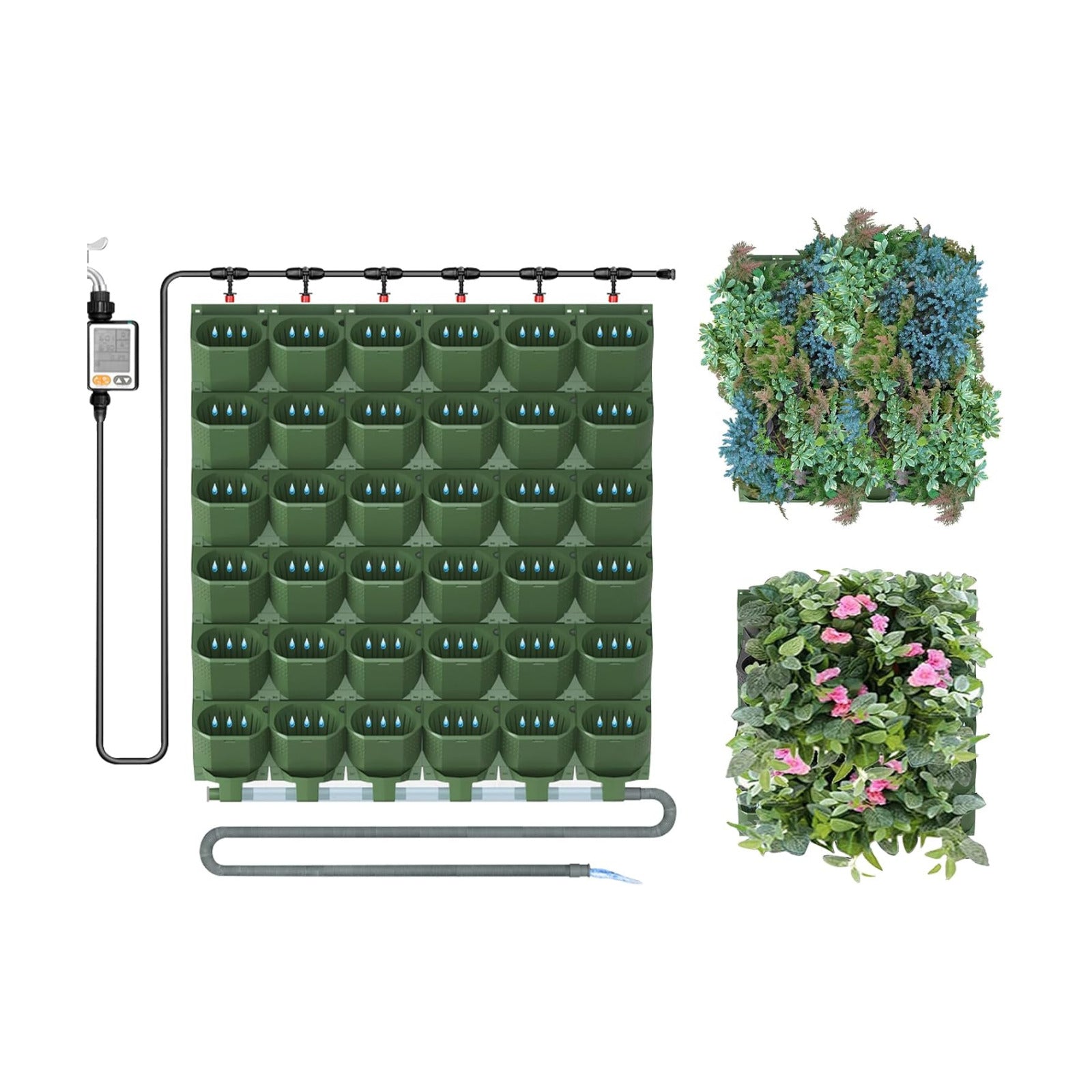 Self Watering Wall Planter with 36 Pots, Vertical Garden Planter for Indoor Plants, Wall Mounted planters Hanging