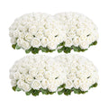 Auihiay 104pcs Roses Artificial Flower - Realistic White Fake Roses