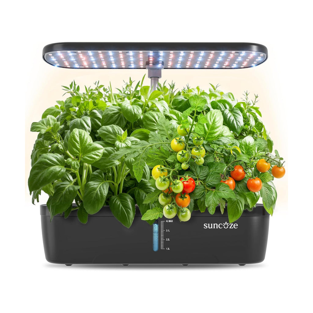 Hydroponics Growing System, 12 Pods, 12.4 in Adjustable Height | Indoor herb Garden with 20W LED Grow Light, Visible