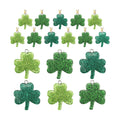 36Pcs St. Patricks Day Ornaments Mini Resin Shamrock Hanging Charms