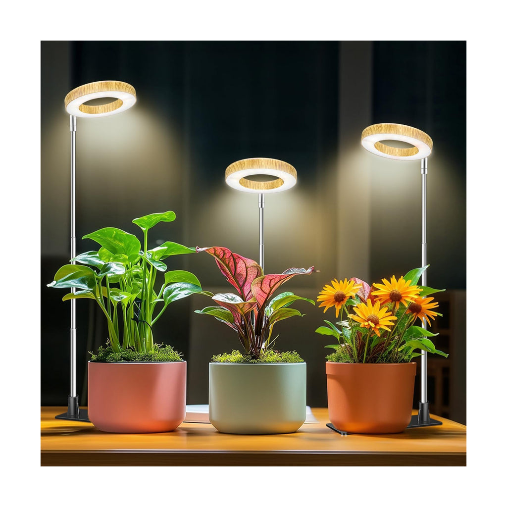 Aokrean Grow Light, Full Spectrum Plant Lights for Indoor Growing with Base | 48 LEDs Halo Grow Lamp for Small Plants