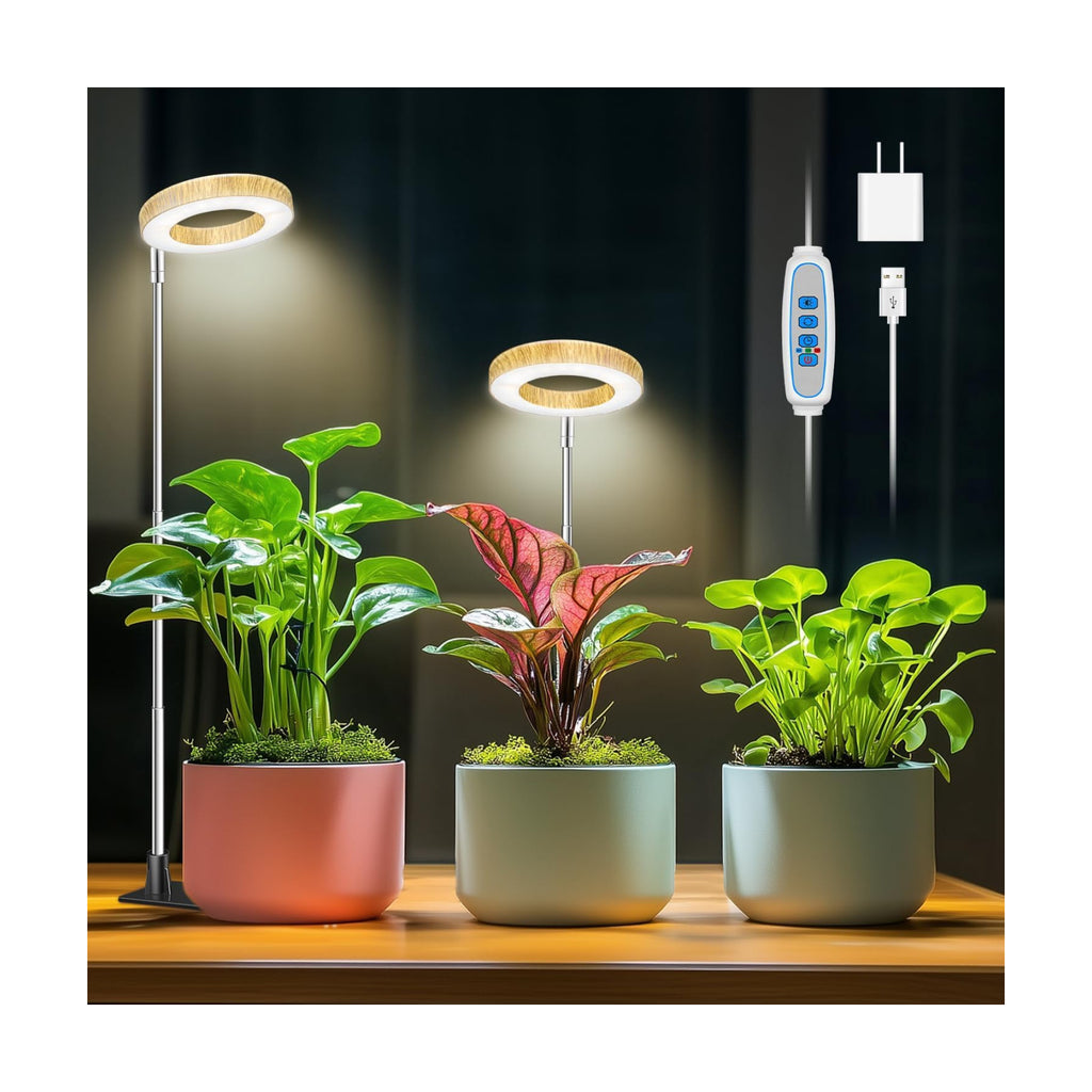 Aokrean Plant Grow Light, Full Spectrum for Indoor Plants with Base 2 Pack
