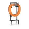 Garden Hose Holder, Heavy Duty Freestanding Metal Stand, 165FT Garden Hose Storage with 4-Spike Stable Base, Rustproof