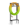 Garden Hose Holder – Heavy-Duty Metal Hose Reel with 4 Spikes, Supports Up to 150FT Hose, Sturdy Freestanding Storage