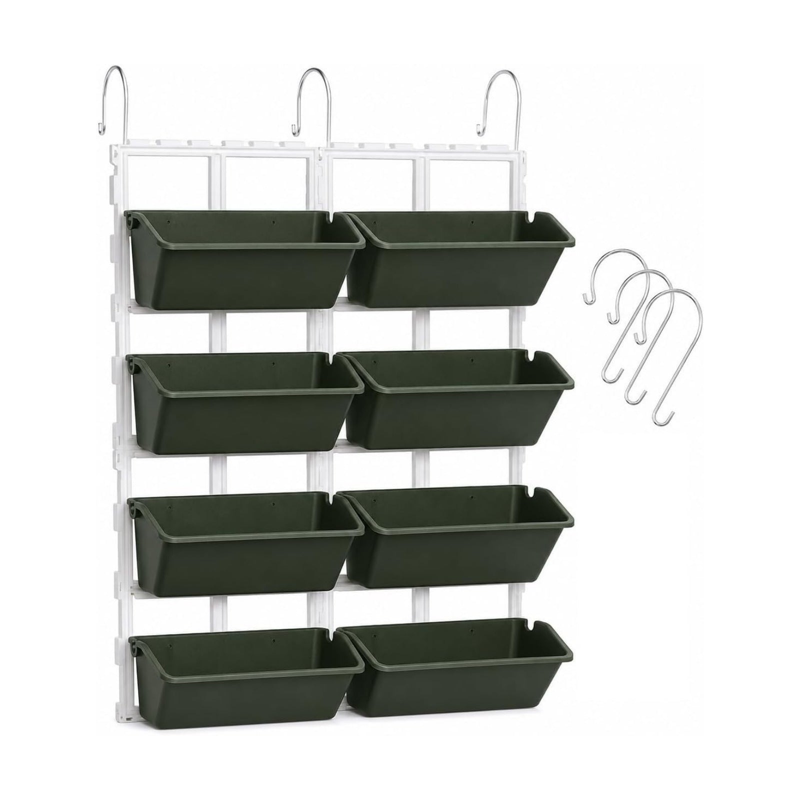 Vertical Garden Wall Planter, 4-Tier Stackable Wall Planter with 8 Pockets | for Indoor Outdoor Vegetables, Flowers