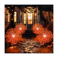 Tujoe 4 Pack Halloween Solar Decoration Outdoor Firework Lights, Orange