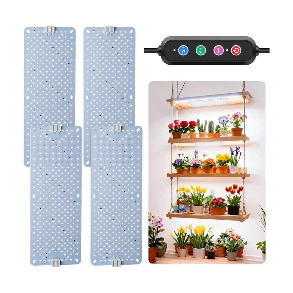 40W Ultra-Thin Panel Full Spectrum Grow Lights, 768 LEDs Growing Light for Indoor Plants with Daisy Chain Function