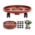Plant Caddy with Wheels, 13 inch Rolling Plant Stands, 3 Pack | Round Plant Stand Dolly for Outdoor Indoor Heavy