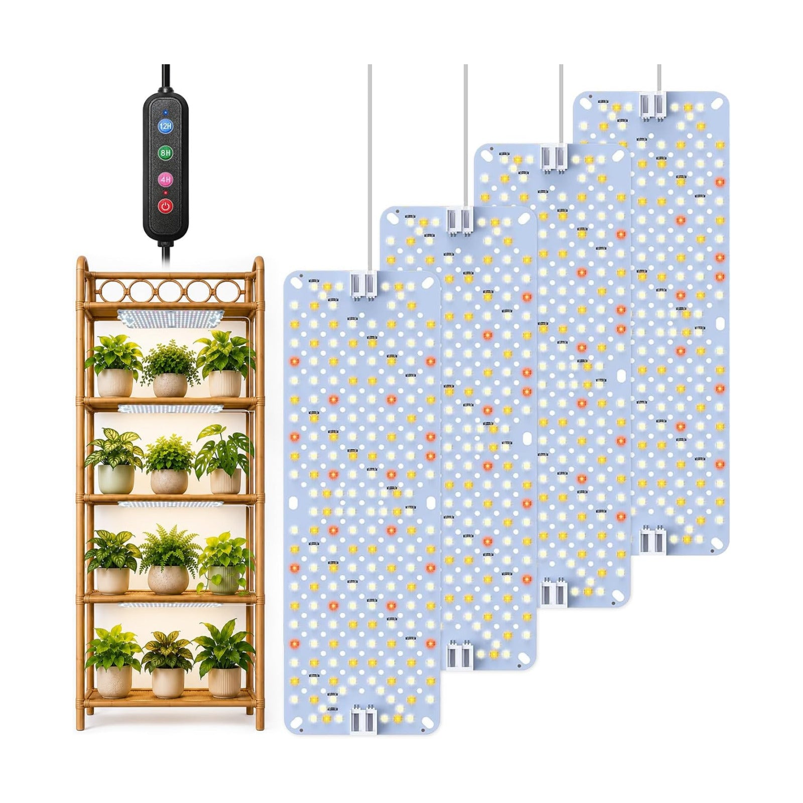 SDOVUERC Full Spectrum 768 LEDs Grow Lights, Plant Grow Lights for Indoor Plants with Daisy Chain Function, Sunlike