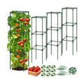 ROADPLUM 3 Pack 48" Tomato Cage for Garden, Heavy Duty Adjustable Plastic Coated Steel Pipe Tomato Stakes Trellis Plant