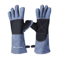 IC ICLOVER Animal Handling Gloves, Snake Bite Proof Gloves, Double Leather | Cat, Dog Training, Bird, Falconry, Snake