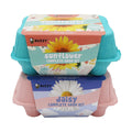 Buzzy Seeds Flower Starter Kit 2-Pack - Egg Carton Eco-Friendly Pots - Complete Indoor Gardening Kit with Seeds