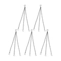 Hanging Basket Chain,22 Inch Black Hanging Chain,Chain for Hanging Plants with Hooks for Bird Feeder Hanging Planter Porch Wind Chime (Black, 22 Inch-5PCS)
