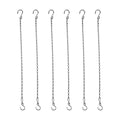 Chain for Hanging Plants,21 Inch Silver Hanging Chain, Small Hanging Basket Chain Kits with Hooks for Bird Feeder Hanging Basket Extender Porch Wind Chime (Silver, 21 Inch-6PCS)
