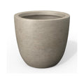 Kante Small Round Bowl Weathered Concrete Planter 10" Dia, Outdoor | Rubber Plug for Indoor, Drainage for Garden