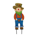 TERESA'S COLLECTIONS Fall Outdoor Decor, Scarecrow for Garden Decorations Metal Stakes,Thanksgiving Decorations,Blue Harvest Yard Signs for Lawn Patio,24”