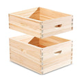 CroBlissful 2 Pcs 10 Frame Bee Hive Box Including Medium Super Beehive Box and Deep Brood Wooden Frames Bee Hives