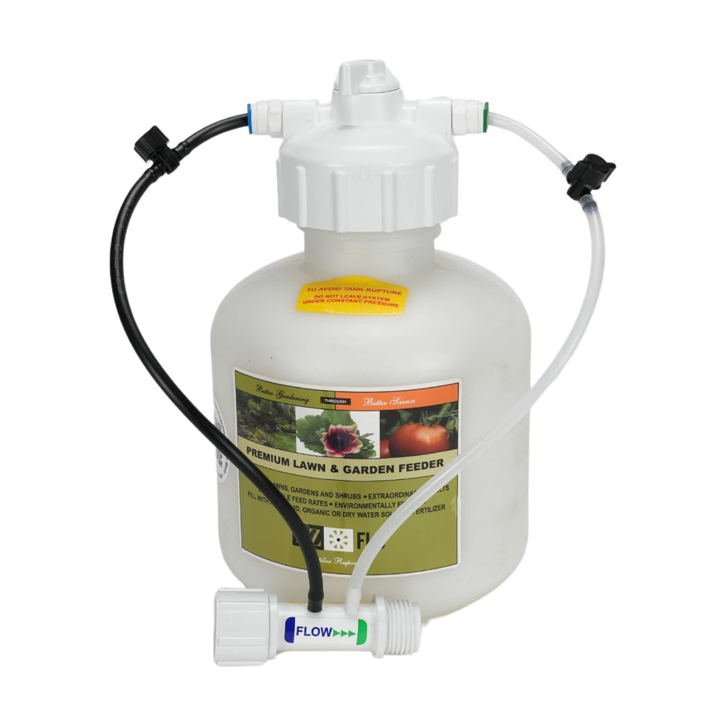 EZ-FLO 3/4 Gallon Hose‑Bib & Drip Fertilizer Injector | Low‑Pressure Garden Feeder for On/Off Flow & Drip Irrigation