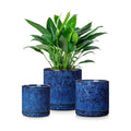 vancasso Ceramic Plant Pots, 3 Piece Planters for Indoor Plants, Blue | 4.25+5.25+6.25 Inch Flower Pots with Drainage
