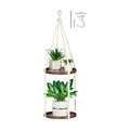 2 Tier Macrame Plant Hanger, Hanging Plant Shelf (12") | Plant Hanger Indoor, Hanging Planter, Hanging Planter Shelf
