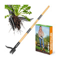 WilFiks Weed Puller Tool, Stand Up Heavy Duty Weed Remover Tool with Long Handle, Foot Platform Design - 4 Claw Steel