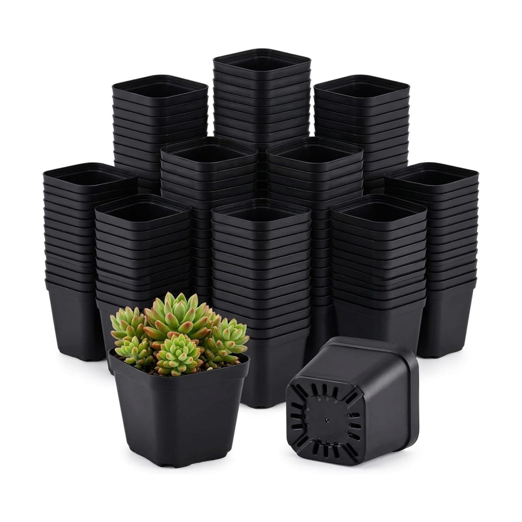 200 Packs Square Nursery Pots for Plants 4 Inch Seedling Pots