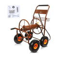 Upgrade Hose Reel Cart, Garden Hose Cart 4 Wheels, Holds 300ft 5/8" | Heavy Duty Metal Outdoor Water Hose Reel Carts