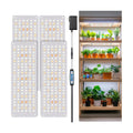Aumtrly Seed Starting Grow Light, 552 LED Full Spectrum Plant Lamp 4 Panel | for Indoor Plants Growing, 6/12/16H Auto