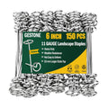 150 PCS Landscape Fabric Staples Stakes, 6 inch Weed Barrier Pins | Heavy Duty Galvanized Landscape Fabric Stakes