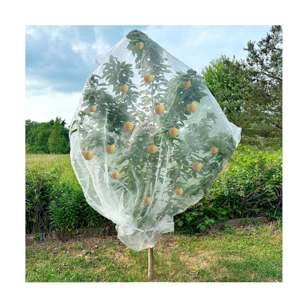 2Pcs Large Bird Barrier Netting Mesh, 7.9 * 6 FT Garden Netting | Garden Netting with Zipper and Drawcord, Fruit Tree