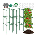 Lezmarket 3 Pack Tomato Cages for Garden, Tomato Trellis for Raised Garden Bed with Plant Clips and Twist Ties for