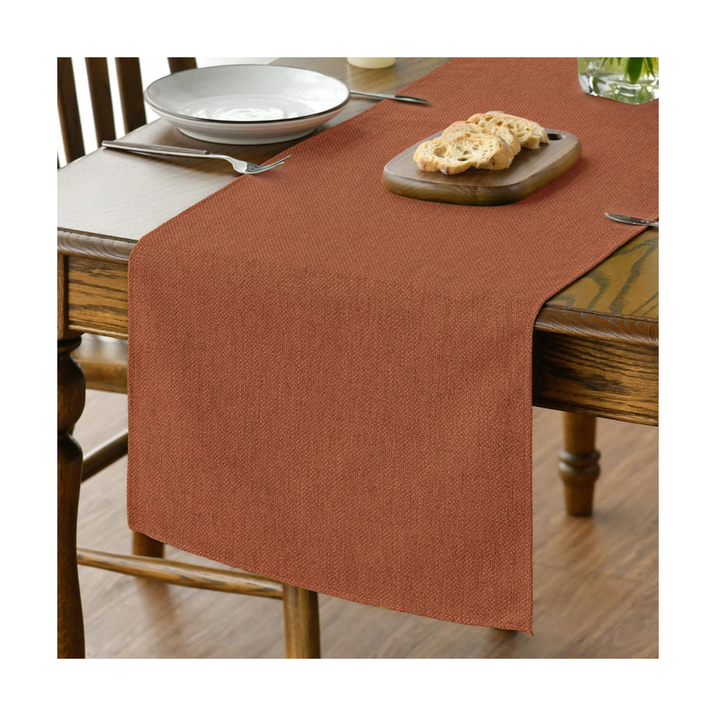 Artoid Mode Rusty Orange Table Runner, Seasonal Fall Thanksgiving Washable Kitchen Dining Table Decoration for Home Party Decor 13x72 Inch