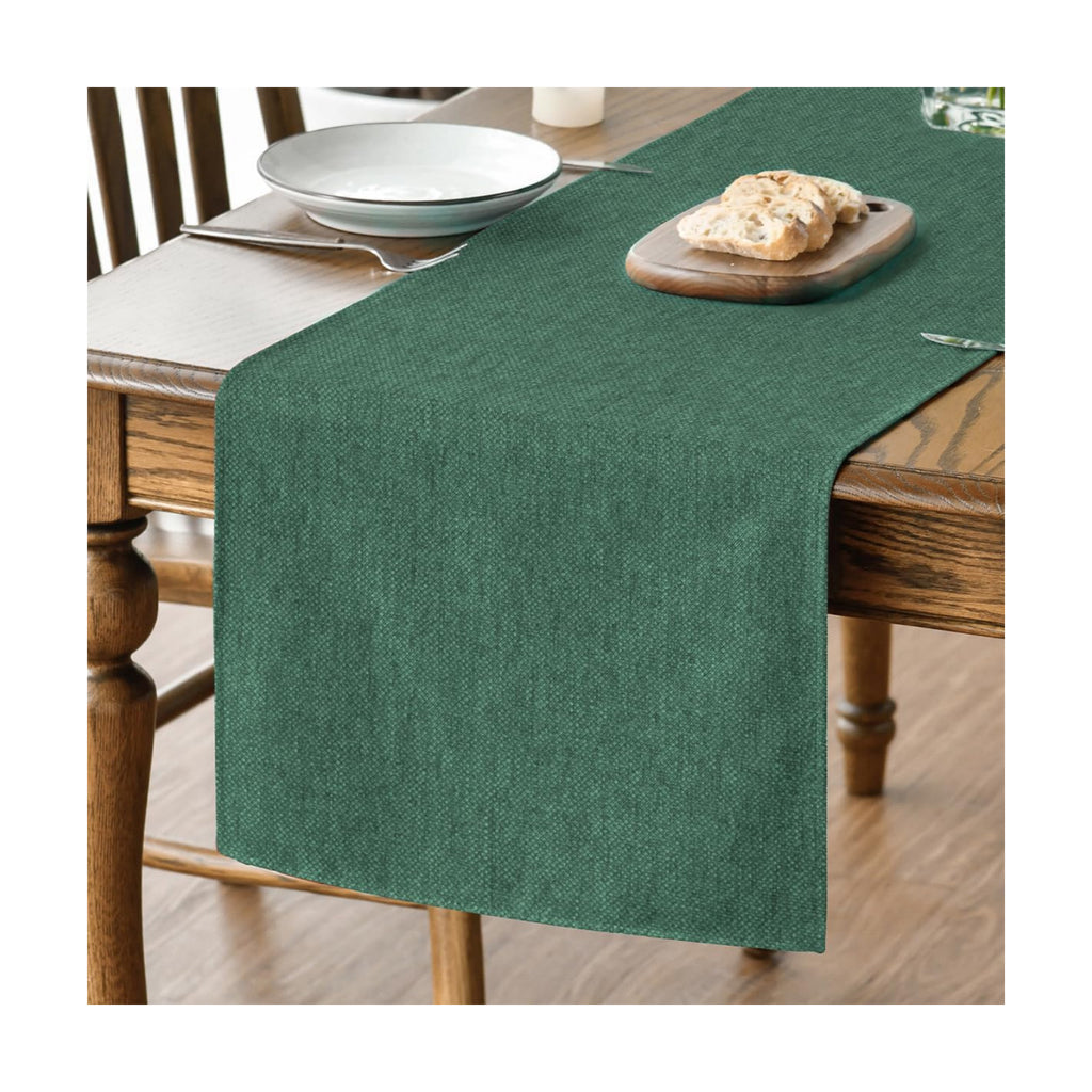 Artoid Mode Forest Green Table Runner, Seasonal Christmas Spring Washable Kitchen Dining Table Decoration for Home Party Decor 13x60 Inch