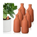 DoubleFill 6 Pcs 24oz Ollas Terracotta Watering Pots Self Watering Planter Insert Terracotta Globes Clay for Outdoor