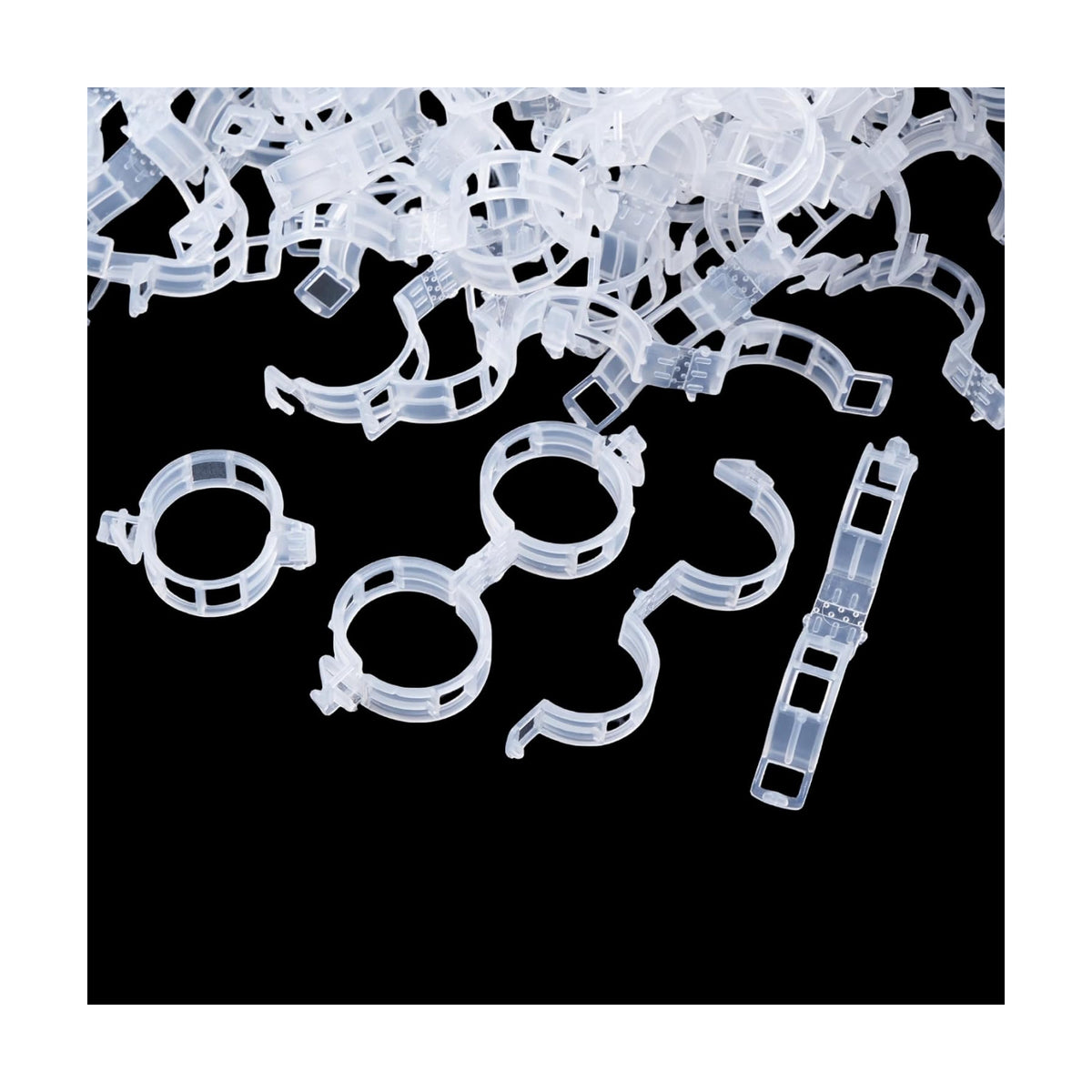 CIQIYO® 200 Pcs Plant Support Clips,Plastic Clips for Securing Plants,Tomato Vine Clips,Plant Fixing Clips,Garden Clips for Climbing Plants,Grape and Vine Vegetables (200, White)