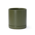 D'vine Dev 8.2 Inch Ceramic Planter Pot, Olive, 94-O-D-J