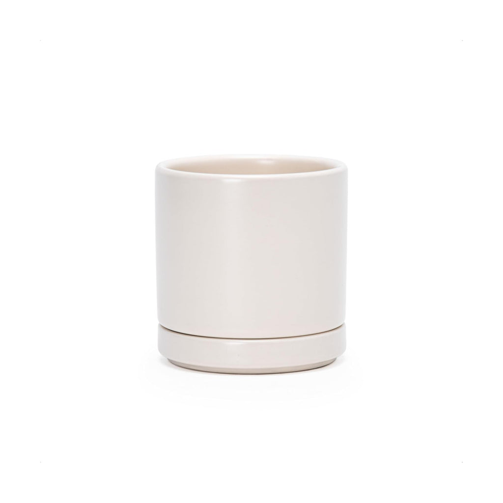 D'vine Dev 3.5 Inch Ceramic Planter Pot, Oatmeal, 94-O-A-8