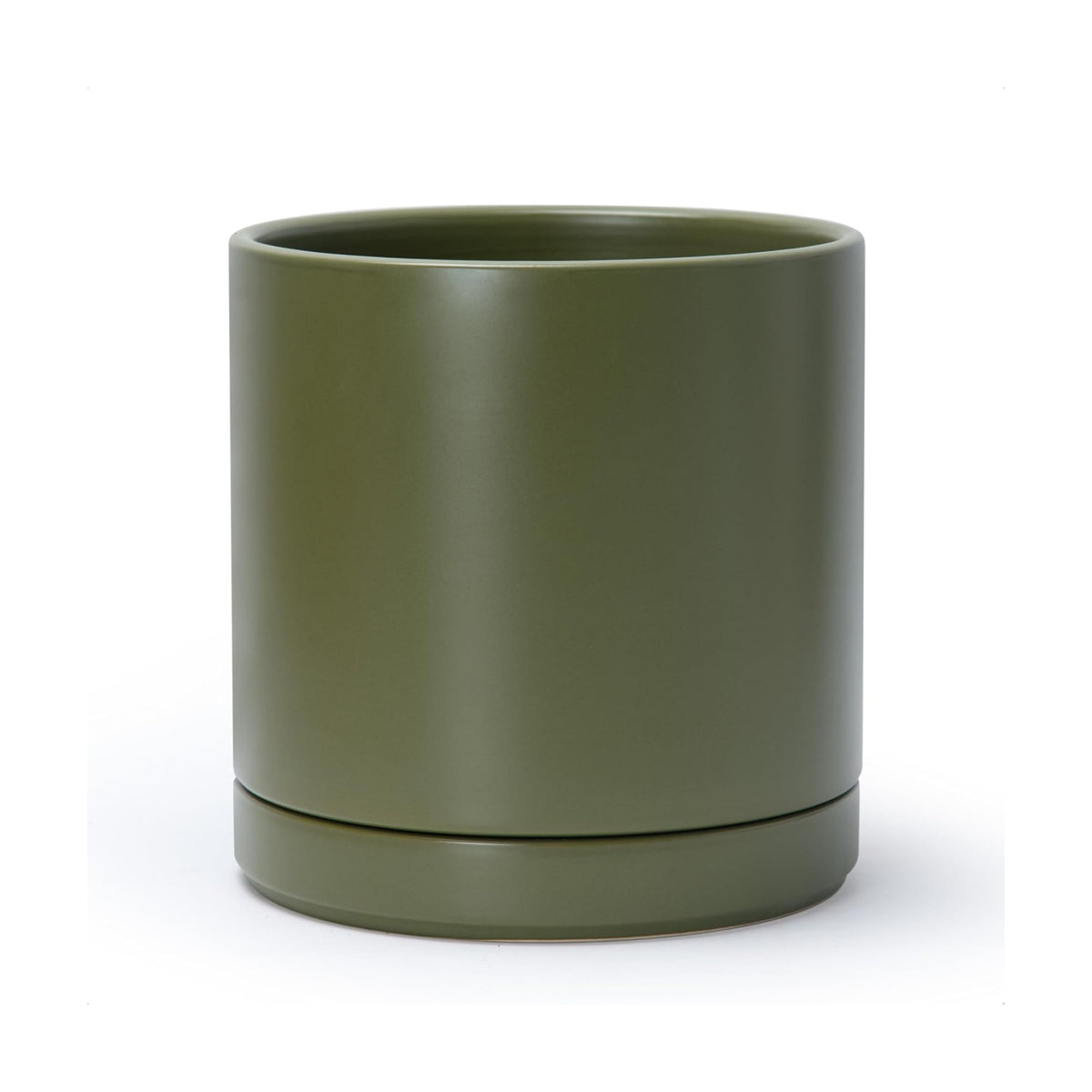 D'vine Dev 10 Inch Ceramic Planter Pot, Olive, 94-O-E-J