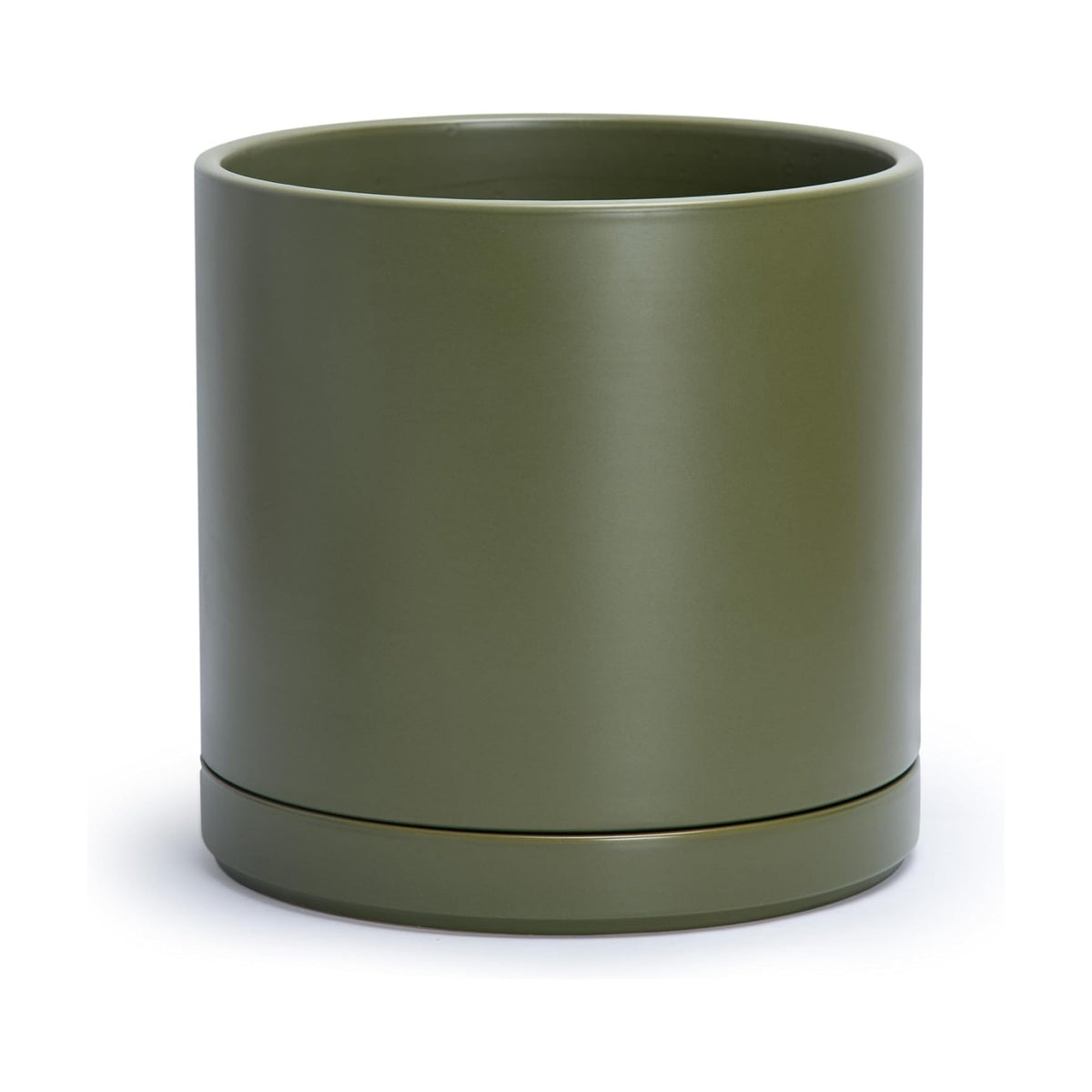 D'vine Dev 12 Inch Ceramic Planter Pot, Olive, 94-O-F-J
