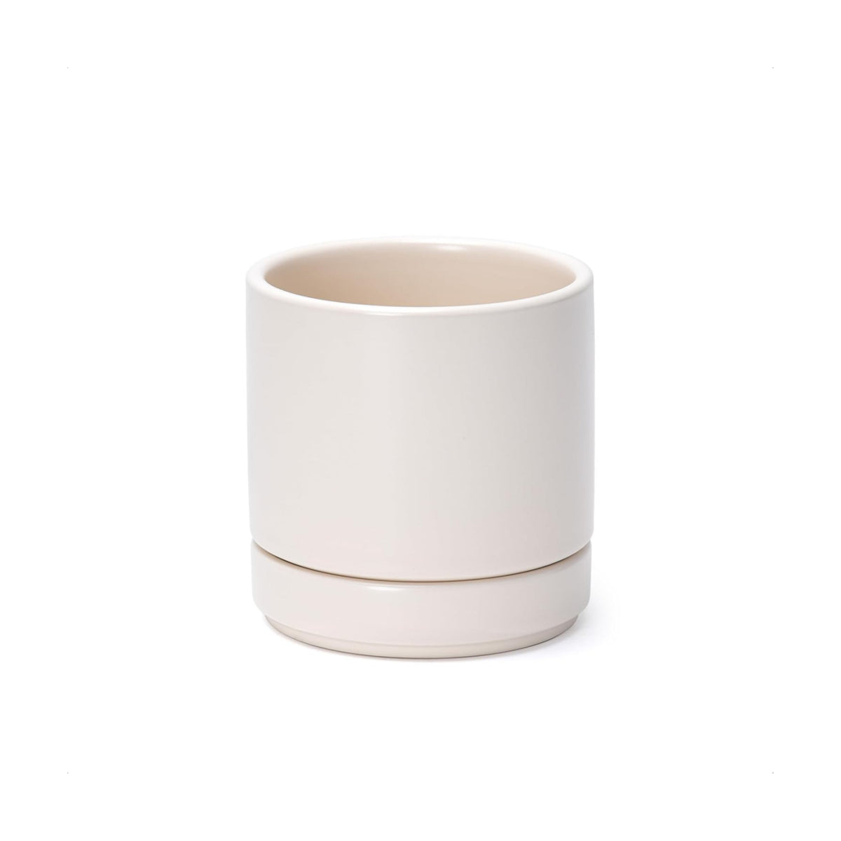D'vine Dev 4.7 Inch Ceramic Planter Pot, Oatmeal, 94-O-B-8