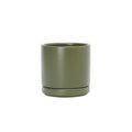 D'vine Dev 3.5 Inch Ceramic Planter Pot, Olive, 94-O-A-J
