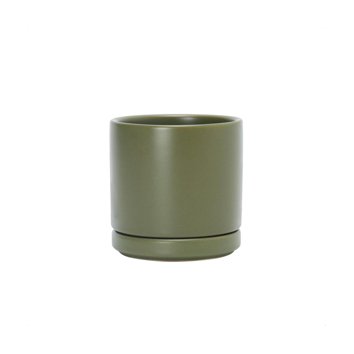 D'vine Dev 3.5 Inch Ceramic Planter Pot, Olive, 94-O-A-J