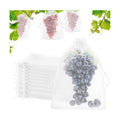 100Pcs Fruit Protection Bags 8''×12'' Fruit Netting Bags for Fruit Trees White Fruit Netting Cover Mesh Bags with