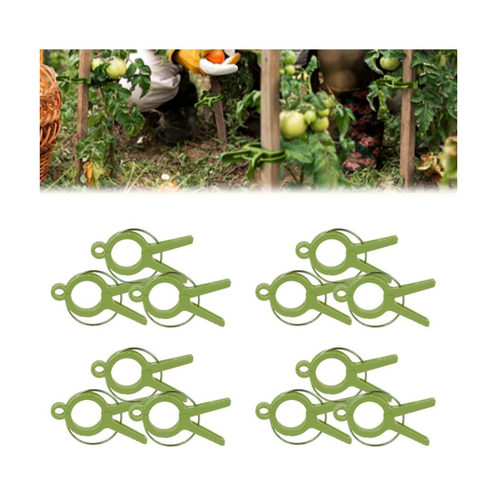 Plant Clips, 2026 Upgrade Plant Support Clips Reusable Garden Clips, Secured Plastic Plant Clips, Tomato Trellis Clips