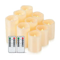 Amagic Waterproof Outdoor Flameless Candles with Timer, Battery Operated Candles with Remote Control, Electric LED Pillar Candle for Outside Patio, Garden, Wedding Decor, D3 x H4 5" 6", Set of 9