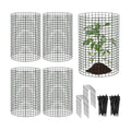 15 Pcs Large Wire Plant Protector from Animals, 5 Pack 24" H X 12" Dia Metal Plant Cage Chicken Wire Cloche with Ground