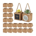 Temlum 2.5 Inch Succulent Wrap Bags (Fits 2.5″ Pots) with Thank You & Let Love Grow Stickers, Small Gift Box for