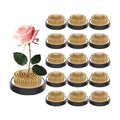 Sliner 16 Pcs Floral Frogs Round Flower Holder,Gold,2.76 Inch